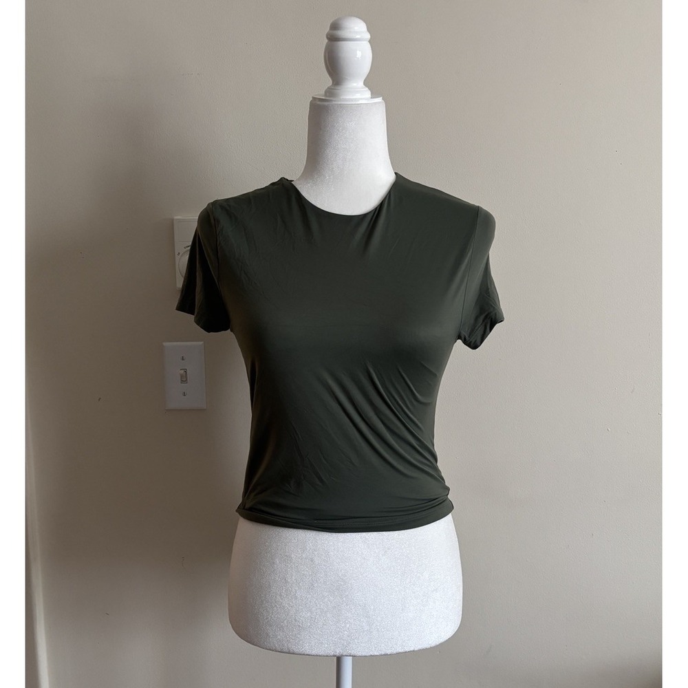 Abercrombie &‎ Fitch Womens Small Crop Top Short Sleeve Grunge Casual Stretch